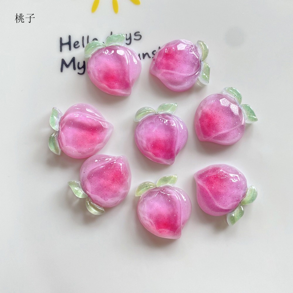 Set 10 phụ kiện làm kẹp tóc/ điện thoại hình trái cây