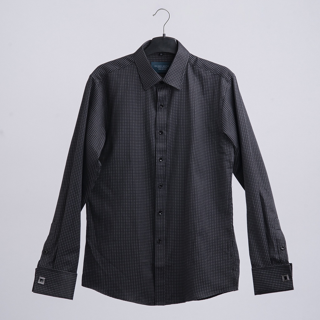 Áo sơ mi cufflinks đen chấm bi Anlimen & Gentle - AGS03