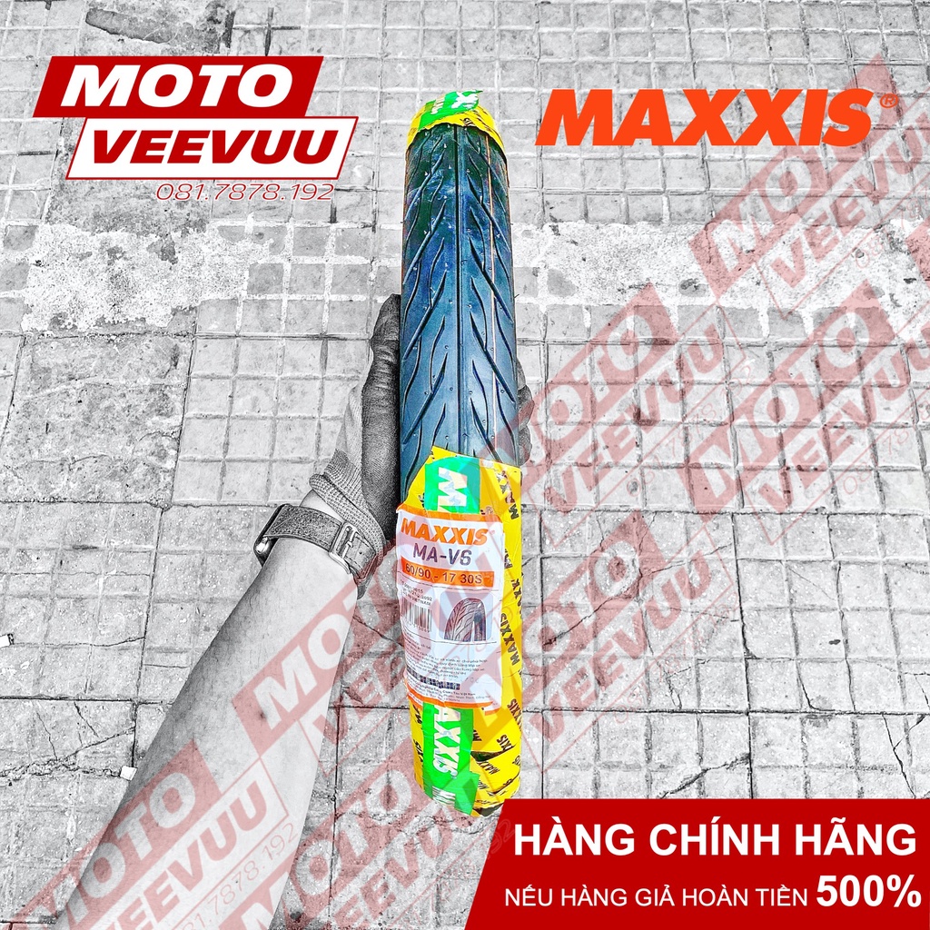 Vỏ lốp xe Maxxis 60/90-17 Gai xương cá phượng hoàng V6 (Dùng ruột)