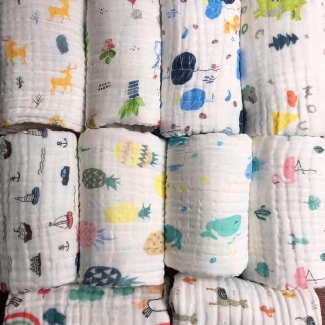 Khăn tắm aden sợi tre 6 lớp 1m2