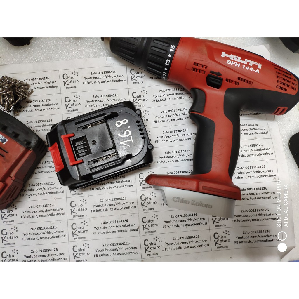 Đế chuyển pin máy khoan, vit Hilti 14.4V sang dùng hộp pin cài Makita