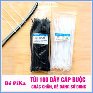 Túi 100 giây cáp rút nhựa chắc chắn tiện lợi