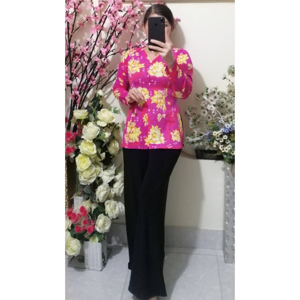 Bộ Bà Ba Bông Ống Rộng - Số 1 (40kg-50kg)
