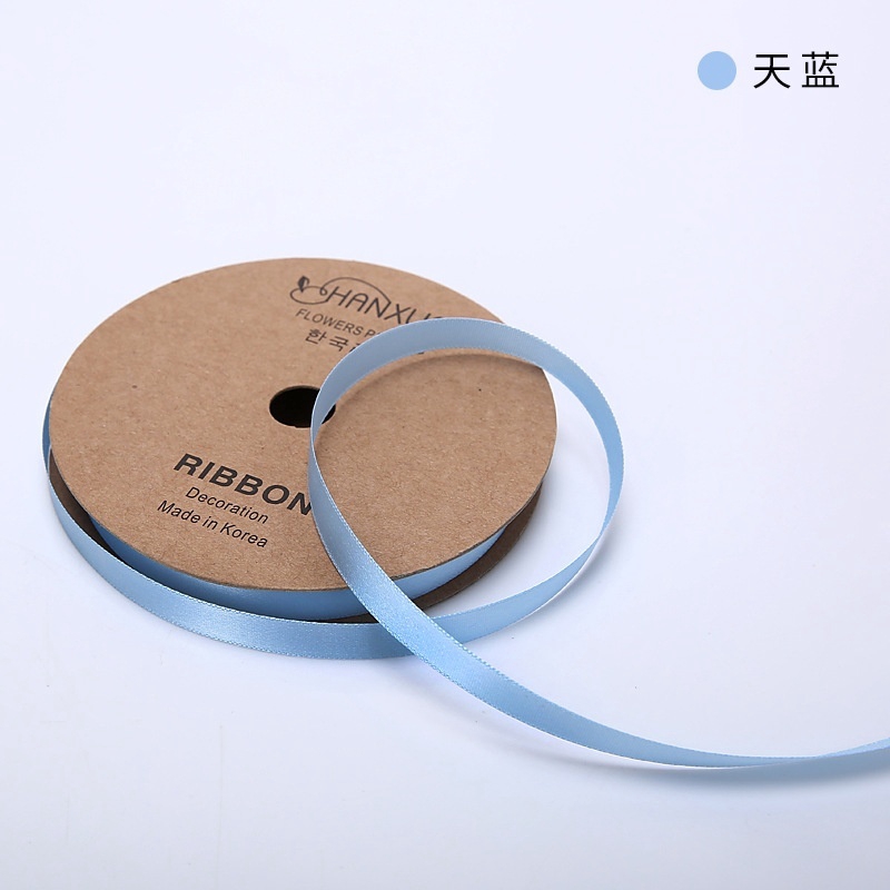 Cuộn dây ruy băng hai mặt 10mmx10Yards bằng Polyester Satin dùng trang trí bánh/ gói quà thủ công diy kiểu Hàn Quốc