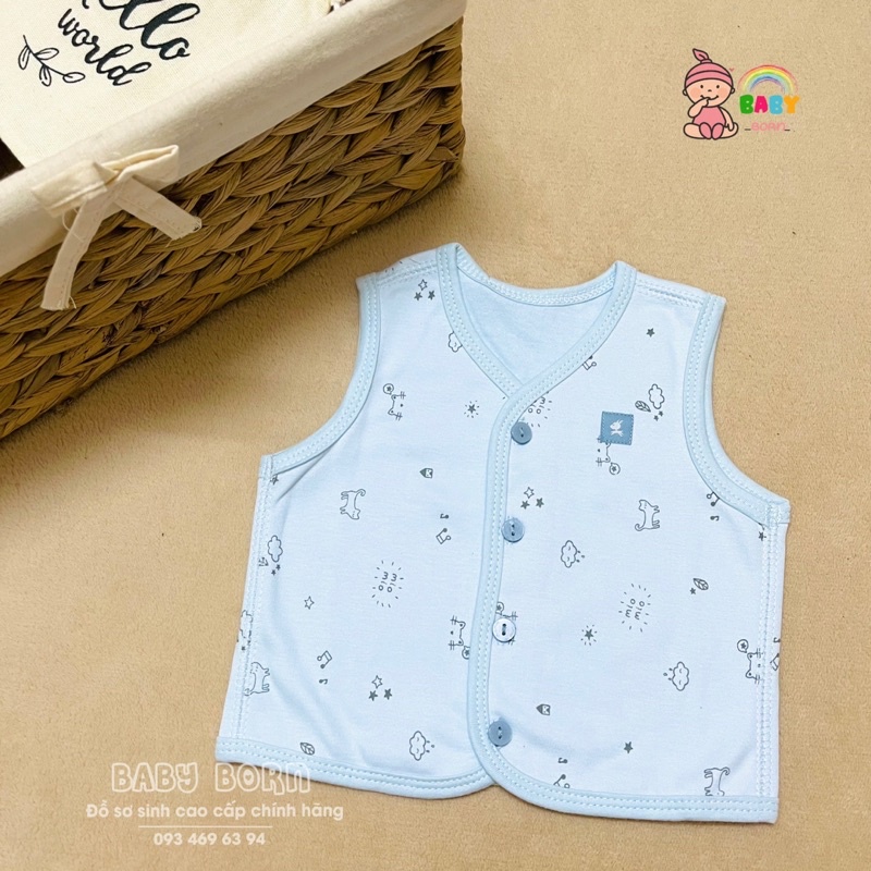 Áo gile cotton 2 lớp Mio mio dày dặn, mềm ấm cho bé