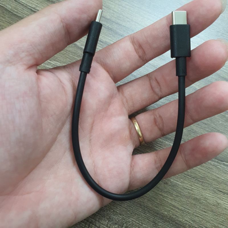 Cáp C to C 20cm, hỗ trợ sạc nhanh, phù hợp với mọi thiết bị có cổng type C