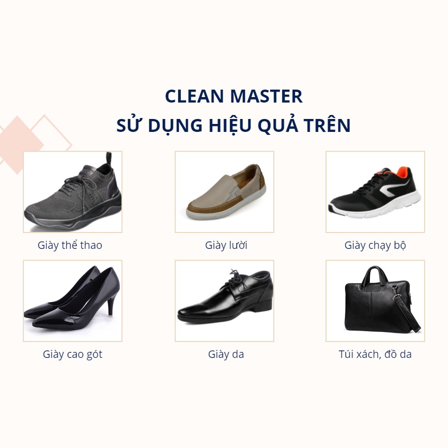 [Mã MABRHV155 giảm 15% đơn 250K] Khăn lau giày cao cấp Clean Master KYS vệ sinh cho giày thể thao, giày sneaker, giày da