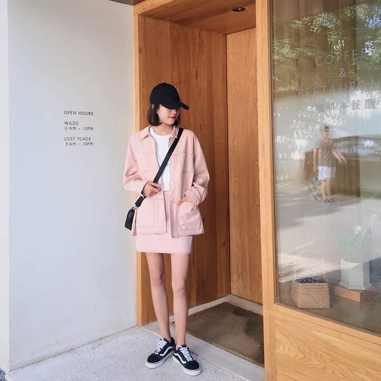 Set vest nữ sơ mi mix chân váy - Áo vest kèm chân váy viền nổi | BigBuy360 - bigbuy360.vn