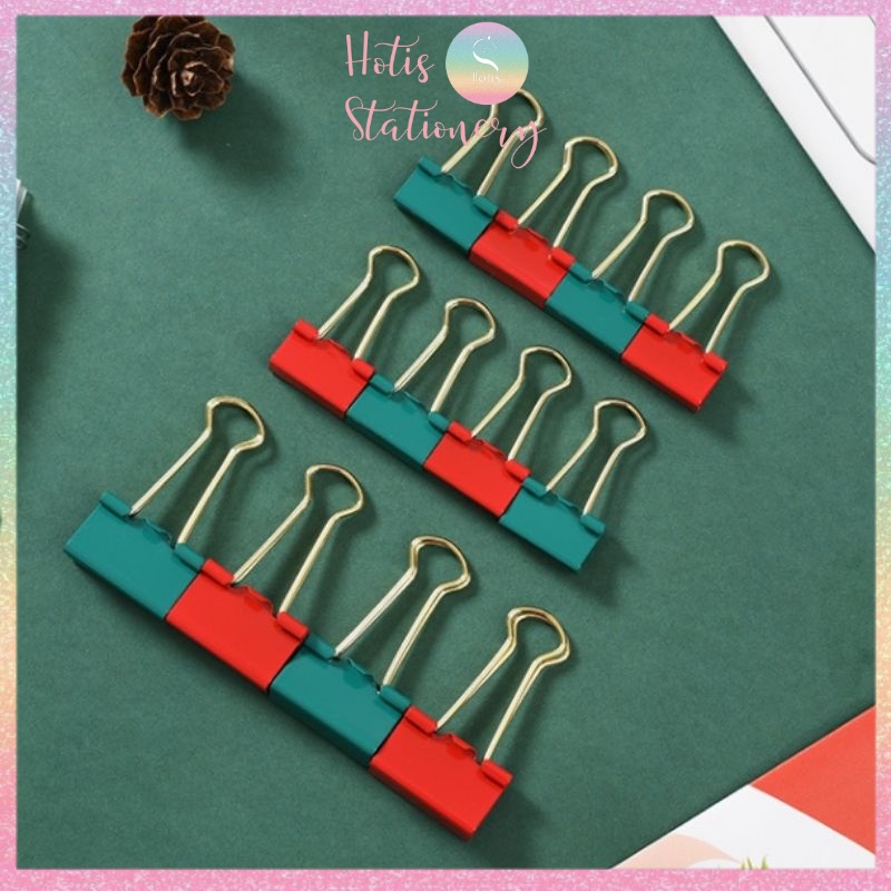 [HOTIS] Bộ Quà tặng VPP Giáng Sinh - Combo kẹp giấy, kẹp bướm, đinh ghim, nam châm, đồ bấm kim và kim bấm