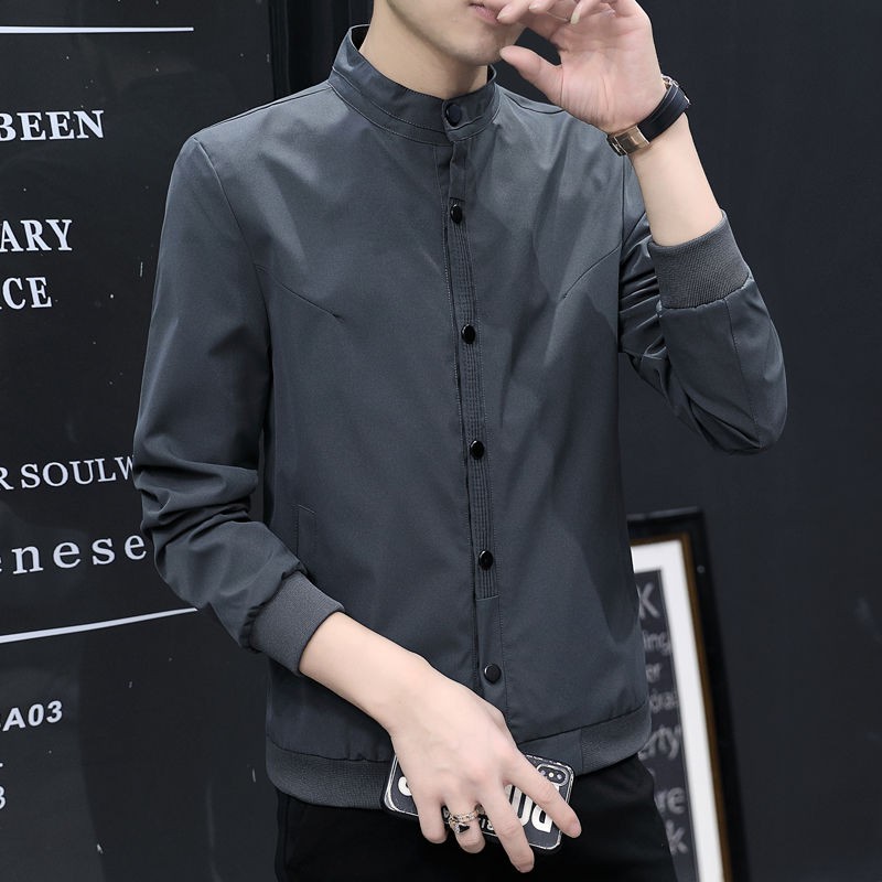 ❅Áo Khoác Màu Sắc Trơn Dáng Ôm Phong Cách Hàn Quốc 2020 Cho Nam Giới