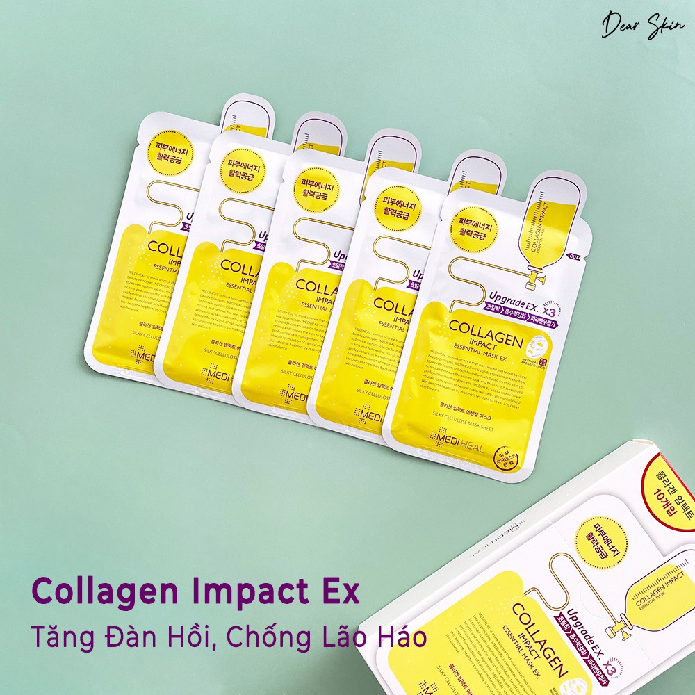[Chính hãng] [Hộp 10] Mặt nạ Mediheal Collagen Ngăn Ngừa Lão Hóa Da Mediheal Collagen Impact Essential Mask