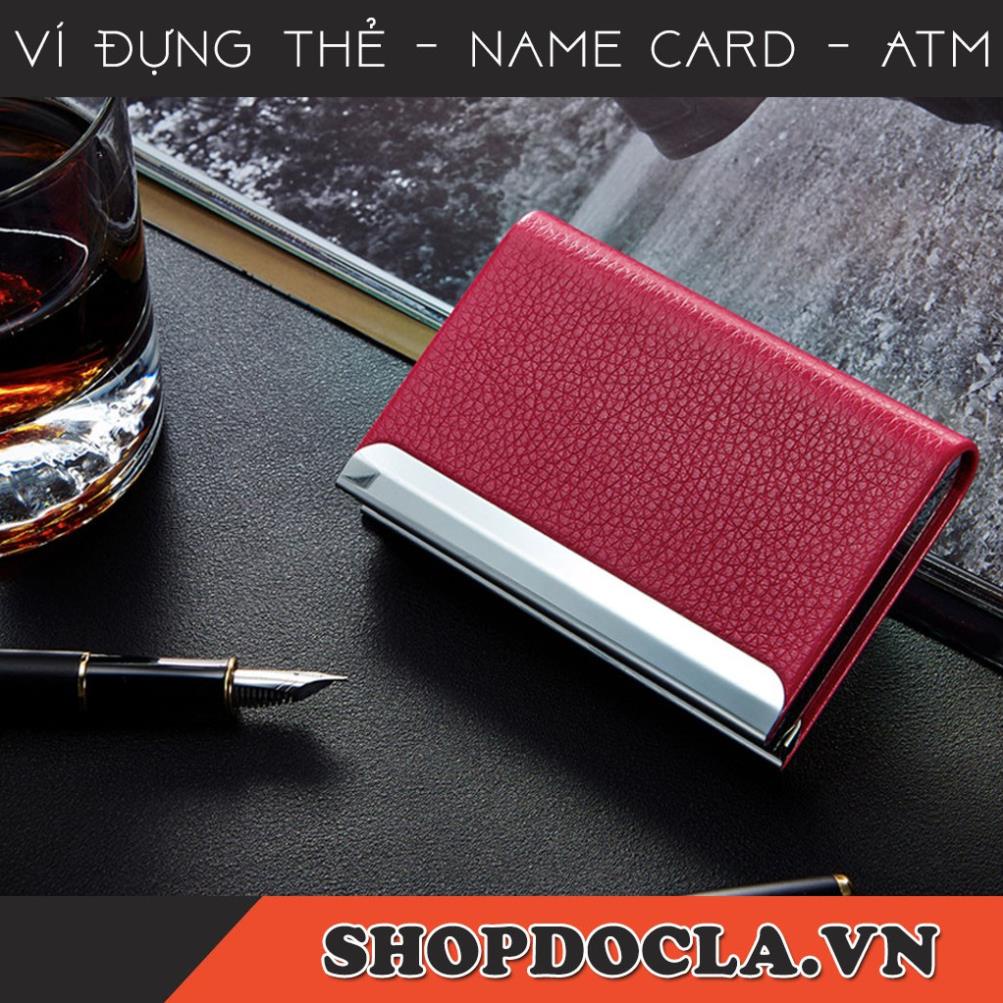Ví đựng thẻ ngân hàng atm, name card - Hộp đựng card visit, namcard thời trang tiện dụng bằng da Mã 820 !
