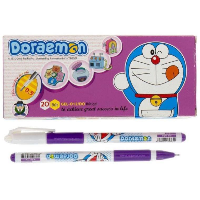 Hộp 20 bút gel Thiên Long GEL-012/DO ngòi 0.5mm - Bút gel Doraemom