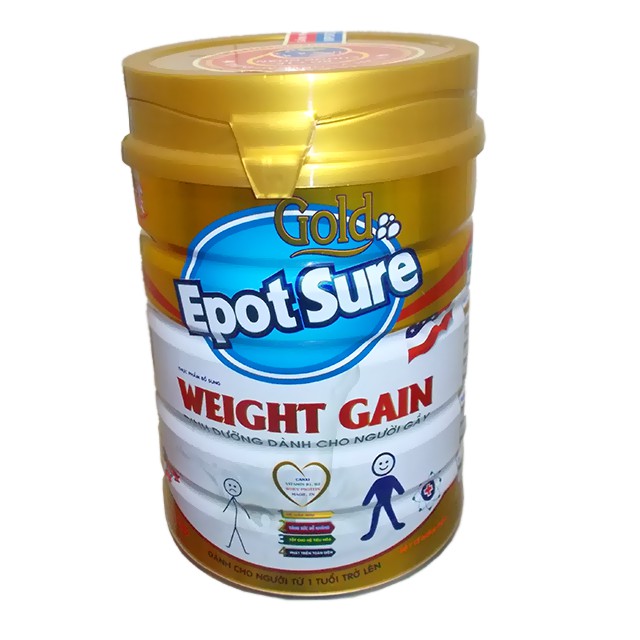 Sữa bột tăng cân cho trẻ nhẹ cân, suy dinh dưỡng Weight Gain Epotsure lon 900g