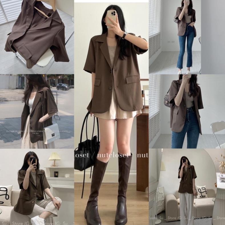 Áo blazer cộc tay cá tính tông màu mới Blazer cộc tay Hàn Quốc - 𝑲𝒊𝒎𝒊𝒃𝒐𝒖𝒕𝒊𝒒𝒖𝒆 | BigBuy360 - bigbuy360.vn
