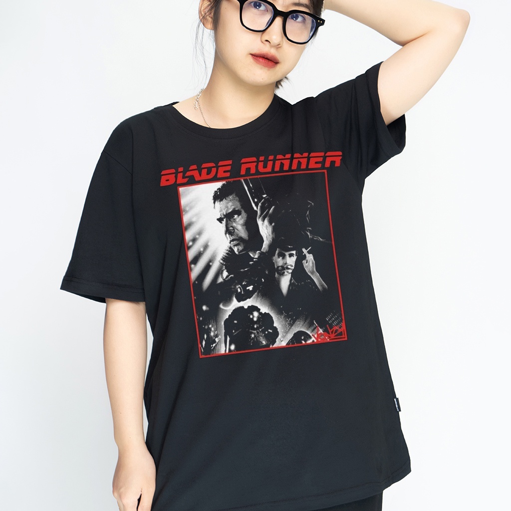 ByF2 /Áo thun Blade runner phim hành động wright Rapper Vintage tay lỡ form rộng phong cách streetwear cotton!