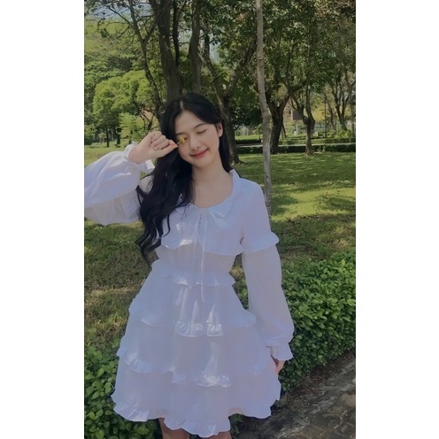 Đầm babydoll tay dài