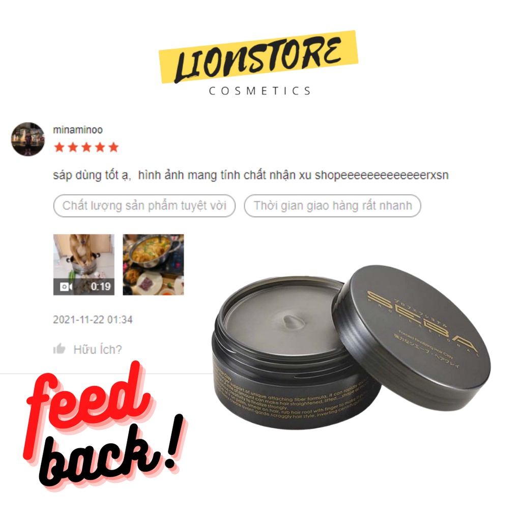 Sáp vuốt tóc nam tạo kiểu SEBA chính hãng nhà LIONSTORE siêu giữ nếp