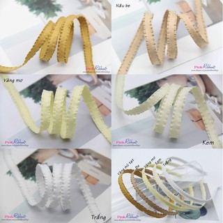 [Set 2 mét] Dây luồn bờm viền dún bèo 1cm (dùng cho xượng bờm 5mm/6mm)