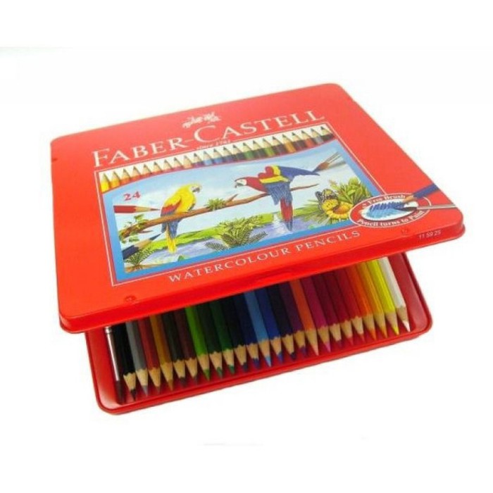 FABER CASTELL Faber Hộp Đựng Bút Chì Màu Nước 24 Màu