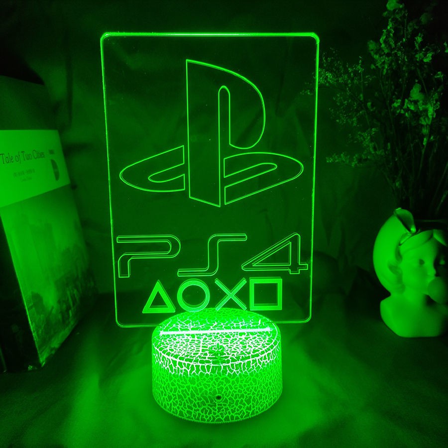 Trò chơi Sony PS4 LOGO Vị trí chính Ánh sáng ban đêm Phòng quà tặng tạo Máy tính để bàn Đầy màu sắc Khí qu