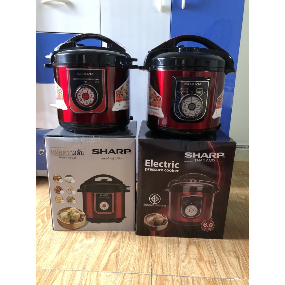 Nồi áp suất, Nồi áp suất điện đa năng Sharp 6L, Xuất xứ Thái Lan, Bảo hành 12 tháng, Ninh Kỹ hầm nhừ Giữ Trọn Vị ngon