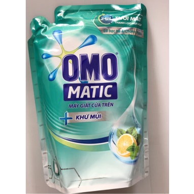 Nuoc giat omo - Nước giặt OMO MATIC cửa trên - Bạc Hà và Chanh - Túi 2.3kg