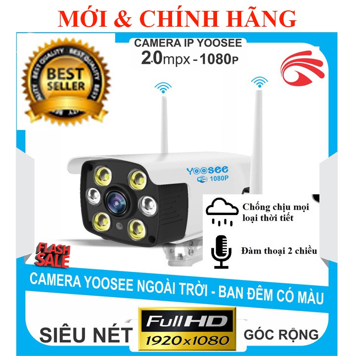 Camera chống nước 1080P có màu ban đêm camera Yoosee 2.0MP