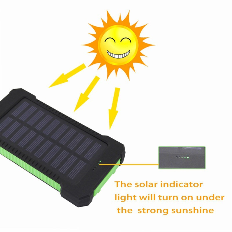 Pin Sạc Dự Phòng Năng Lượng Mặt Trời Solar Changer 8000 mAh, Sạc nhanh QC3.0, Sạc Dự Phòng Sạc Nhanh Cho Mọi Thiết Bị