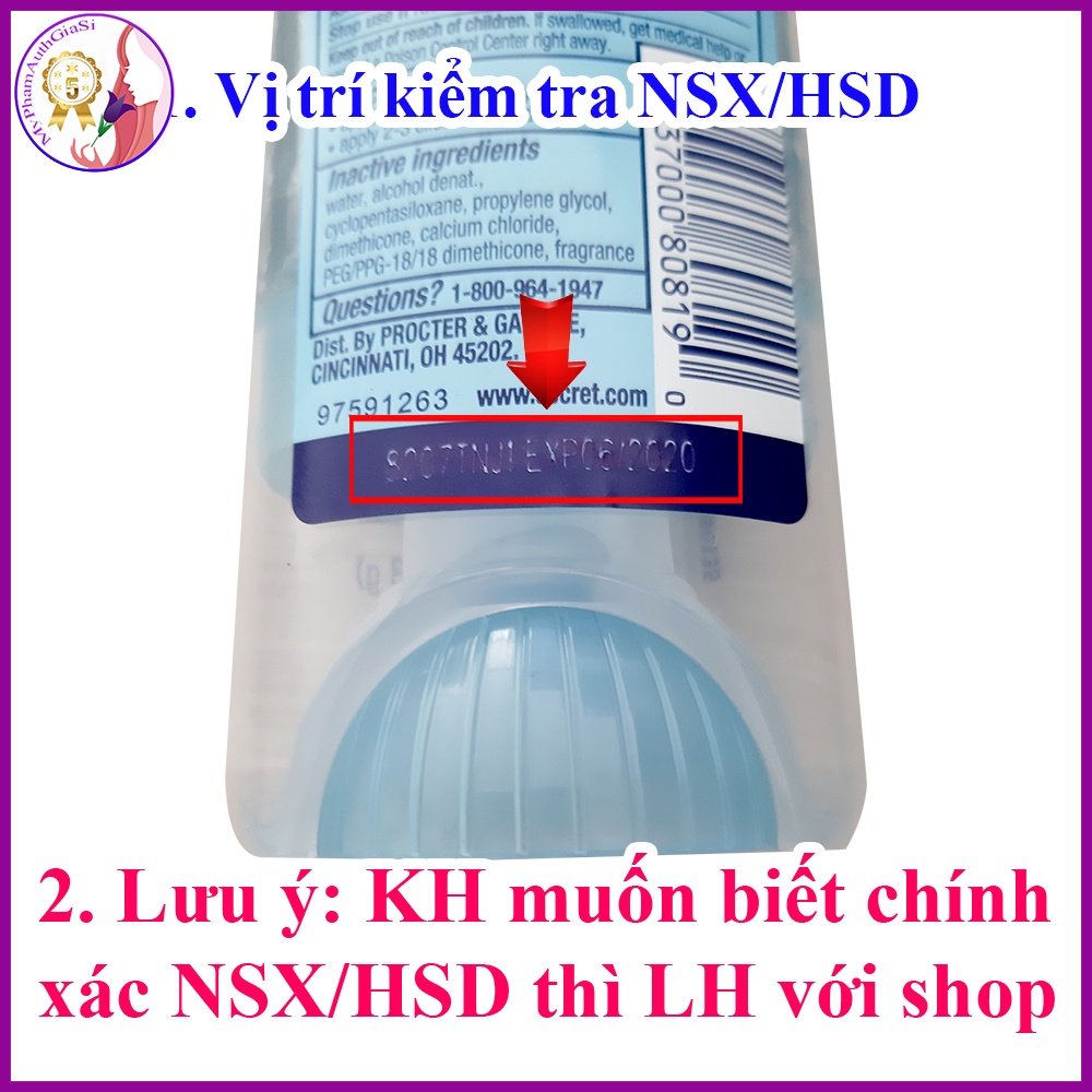 Lăn khử mùi secret clear gel outlast xtend