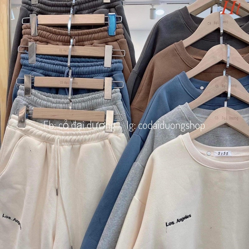 Bộ nỉ cotton LOS HT12