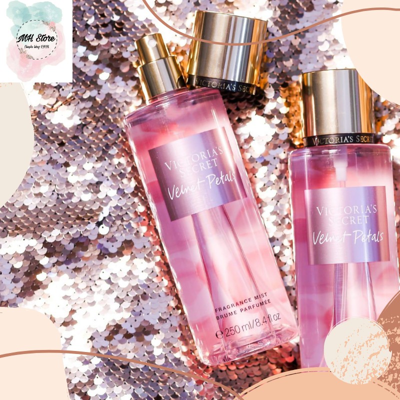 🌸 Xịt Thơm Body mist Victoria ’s Secret (250ml) 🌸🌸Aqua Kiss, Love Spell, Velvet Petals, Amber