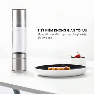 Dụng cụ xay tiêu kiêm đựng tiêu cầm tay INOX 304 cao cấp