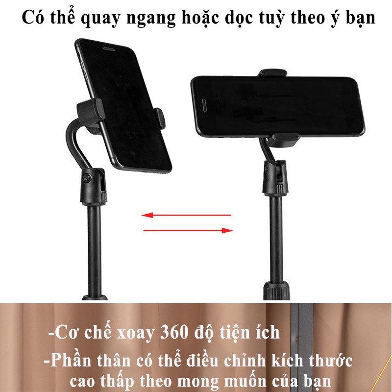 Giá đỡ điện thoại đa năng cao cấp để bàn, kẹp điện thoại livestream quay video, xem phim tiện dụng