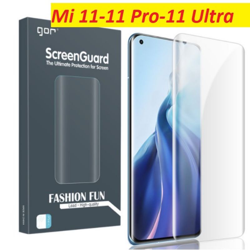 Bộ 2 miếng dán dẻo Trong Suốt Xiaomi Mi 11 , Mi 11 Pro , Mi 11 Ultra Chính Hãng Gor
