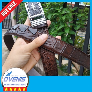 Thắt lưng da cá sấu liền 4 cm