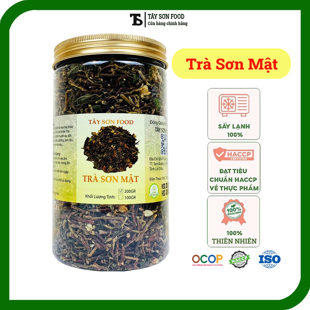 HŨ 200GR Trà Sơn Mật Hồng Sâm Thơm Ngọt Giúp Thanh Nhiệt Ngủ Ngon - Tây Sơn Food