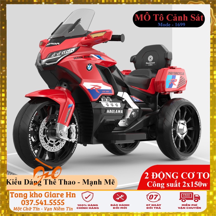 Xe mô tô phân khối  lớn mode-F1699, Xe máy điện cảnh sát cỡ lớn, tải trọng lên tới 65kg - âm nhạc vui nhộn