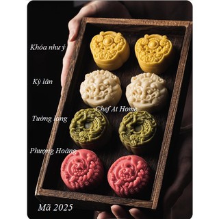 Khuôn trung thu lò xo 75gr Tường long/Kỳ lân/Phượng hoàng/Khóa như ý