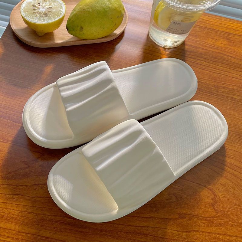 JY401 - Dép cao su đúc quai ngang vằn sọc đơn giản mang đi chơi, dép mang trong nhà