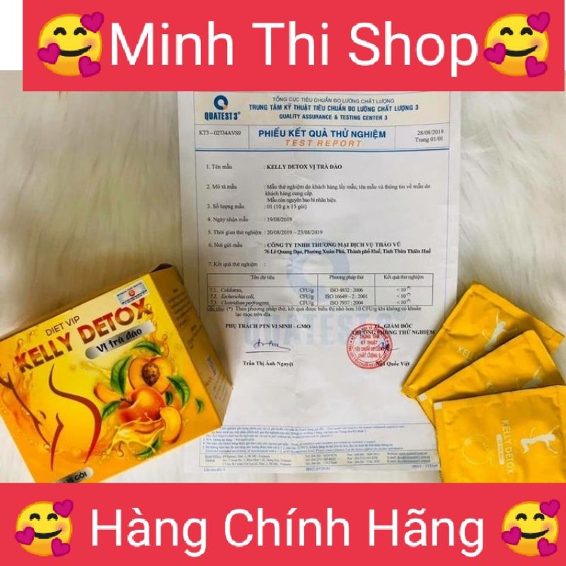 Trà Đào Giảm Cân Kelly Detox Chính Hãng.