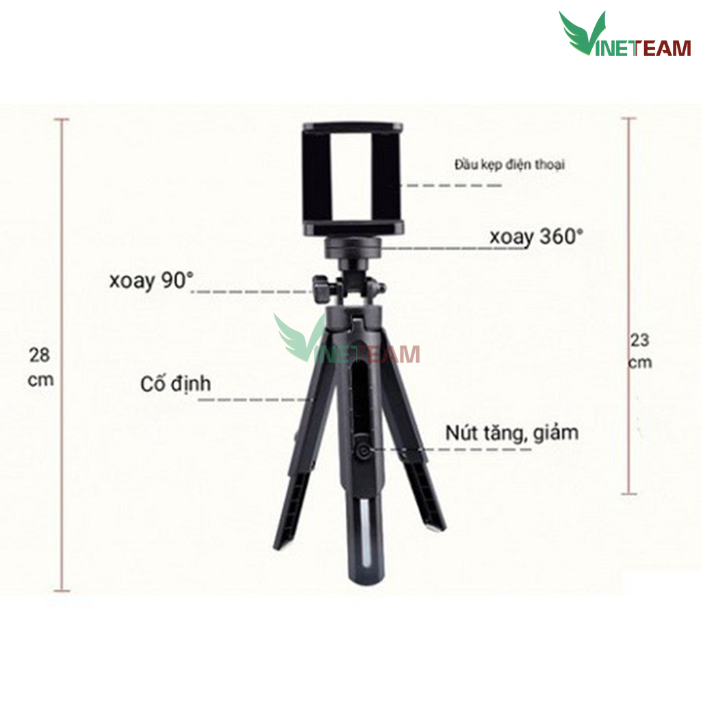 Gậy 3 chân TRIPOD SUPPORT chụp ảnh,livestream cực tiện lợi xoay 360 độ -dc4357