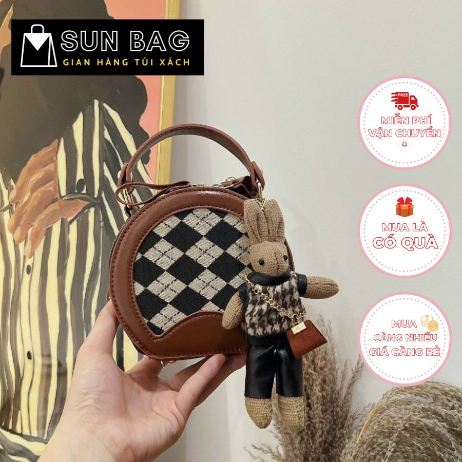 Túi xách nữ đeo chéo, đeo vai, dùng đi chơi, đi học, dự tiệc, chất da đẹp, thời trang cao cấp size 18cm SB246