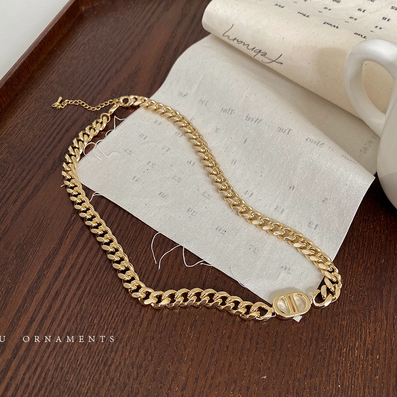 Vòng cổ kiểu sợi xích sang trọng đơn giản và linh hoạt thời trang phong cách Harajuku