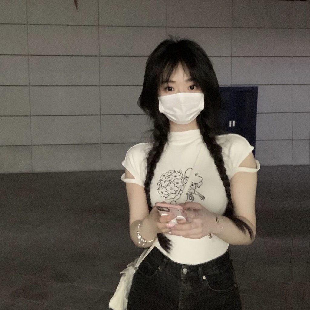 Áo Thun Tay Ngắn In Hình Chú Chó Họa Tiết Kẻ Sọc Thời Trang Mùa Hè 2022 Mới Cho Nữ