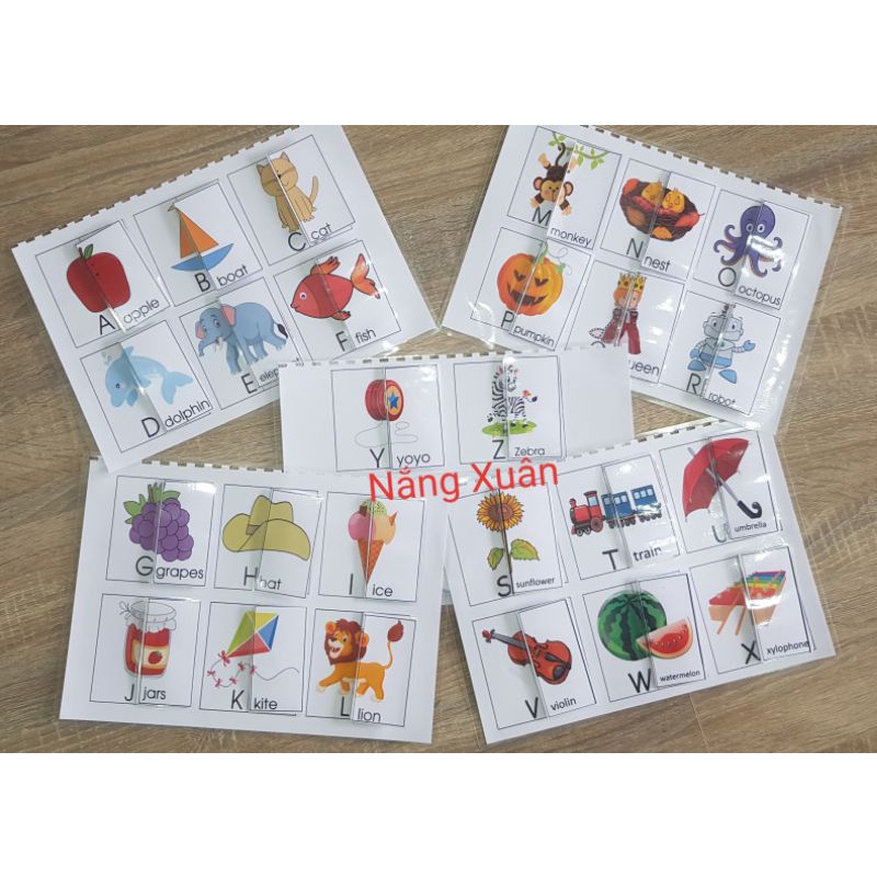 Bảng chữ cái Tiếng Anh~học liệu tương tác bóc dán