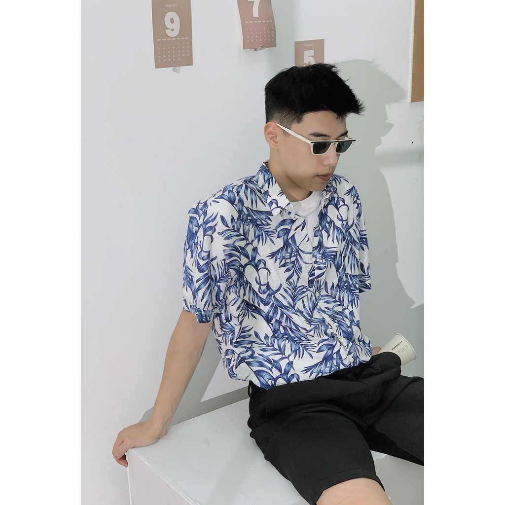 Áo sơ mi nam 360 BOUTIQUE ngắn tay họa tiết - SDBTK218-5 | BigBuy360 - bigbuy360.vn