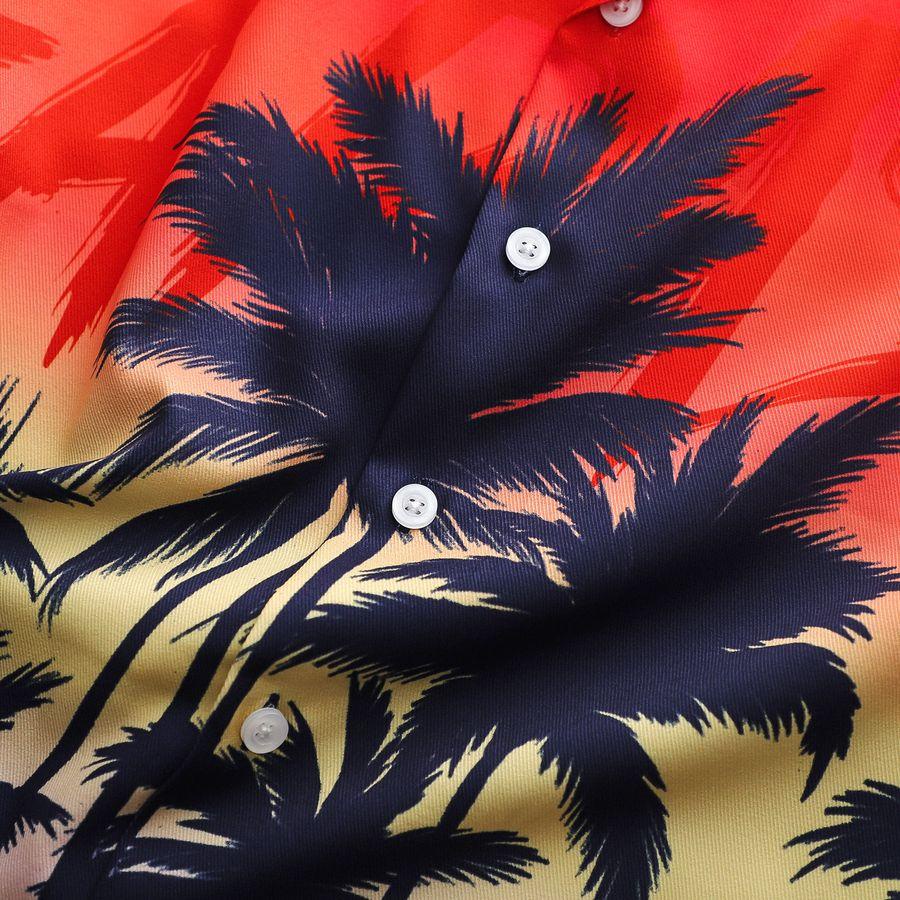 Áo Sơ Mi Nightfall Tay Ngắn Họa Tiết Mùa Hè Chất Chun Chéo Thoáng Mát Form Relaxed - FAPAS