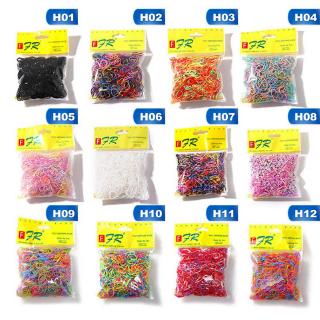Bộ 1000 dây thun cột tóc có độ co giãn dành cho nữ
