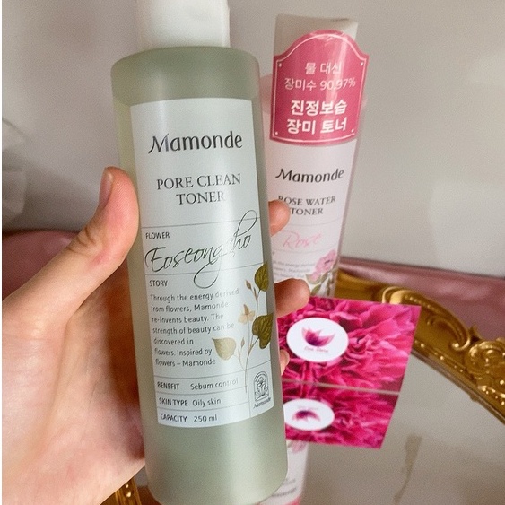 [Chính Hãng] Nước hoa hồng ngừa mụn, se khít lỗ chân lông Mamonde Pore Clean Toner 250ml